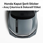 Honda Kaput Şerit Sticker Oto Araç Çıkartması | Sticker Master