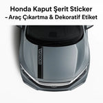 Sticker Masters Honda Kaput Şerit Sticker Oto Araç Çıkartma Etiket Sticker Master