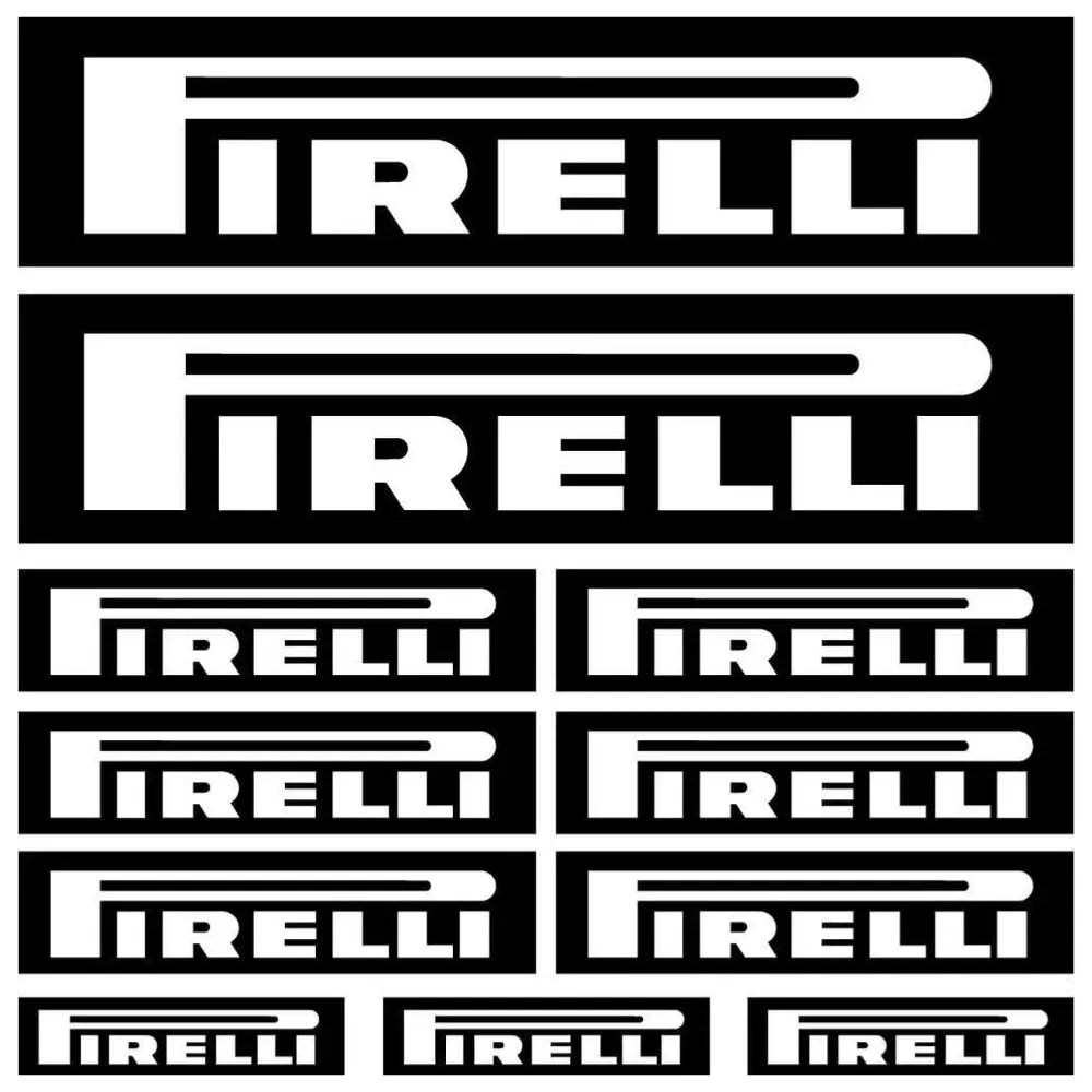 Sticker Masters Pirelli Sponsor Set Sticker Oto Motor Araba 2 Sticker Master