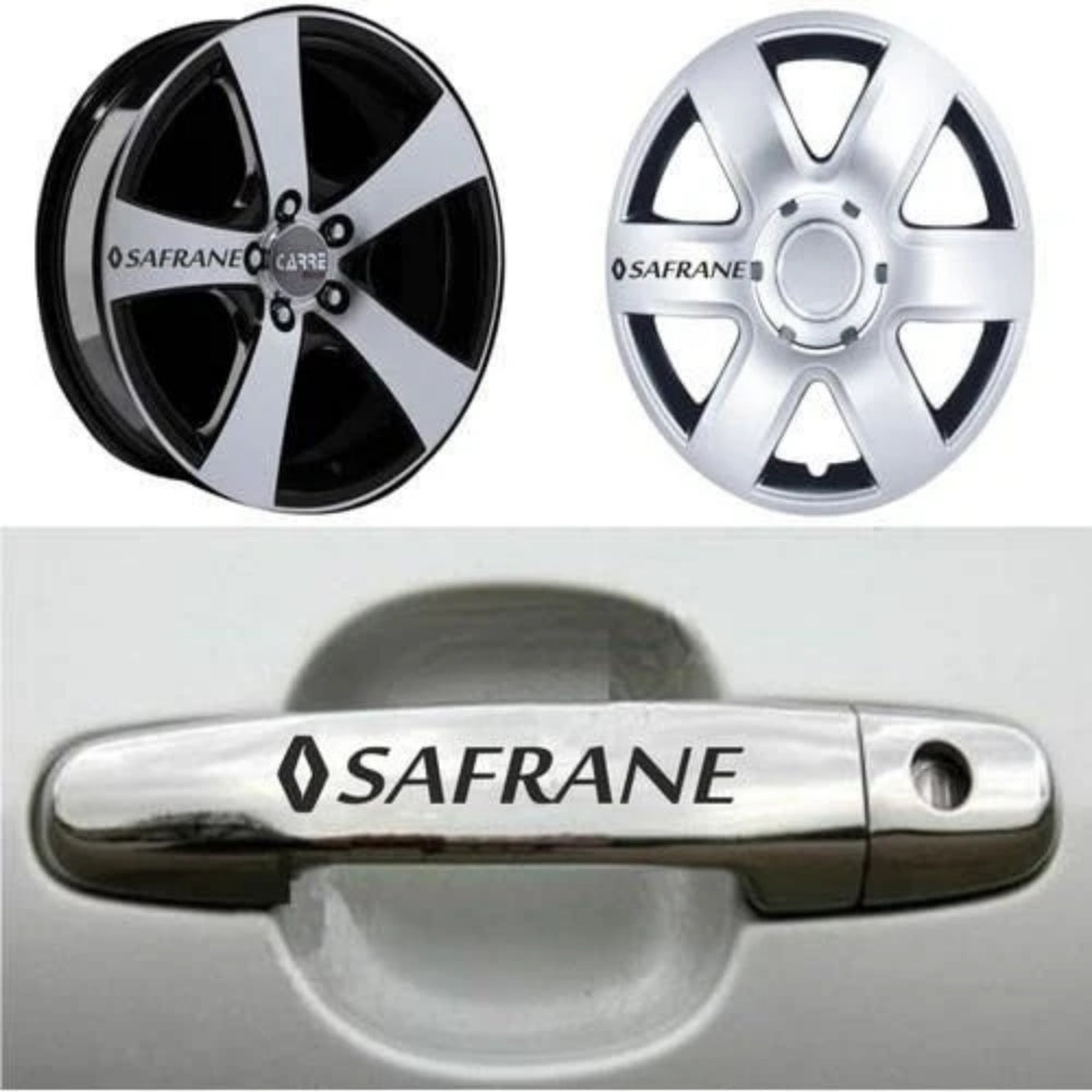 Sticker Master Renault Safrane Kapı Kolu & Jant Sticker Seti – 10 Adet Dayanıklı Vinil