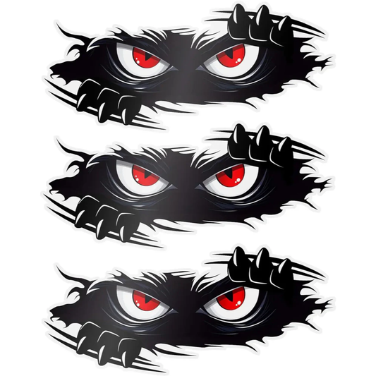 Sticker Master 3’lü Peeking Monster Sticker Seti – Su Geçirmez 3D Tarz Vinil Çıkartma Etiket Yapıştırma