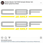 Sticker Master Cbf 250 Sticker Set Motor Çıkartma Etiket