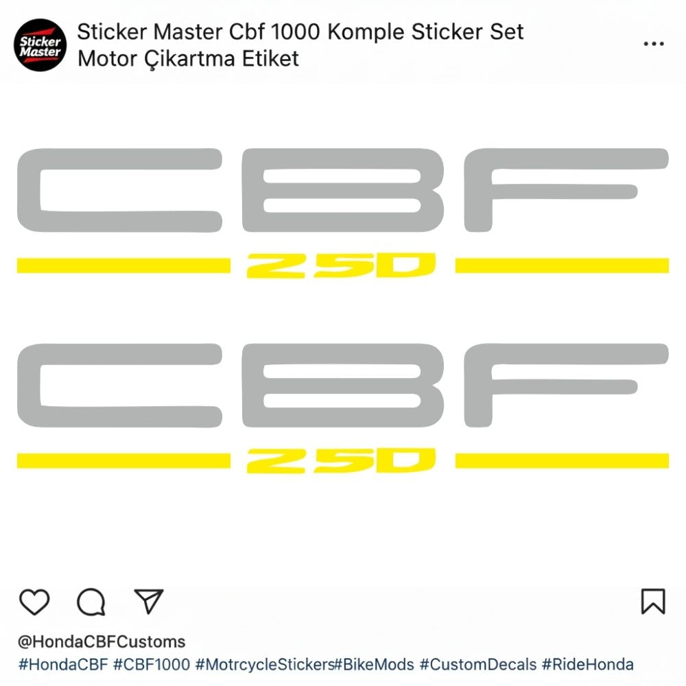 Sticker Master Cbf 250 Sticker Set Motor Çıkartma Etiket