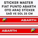 Sticker Master Fiat Punto Abarth Oto Araç Sticker - Sağ ve Sol 25 Cm