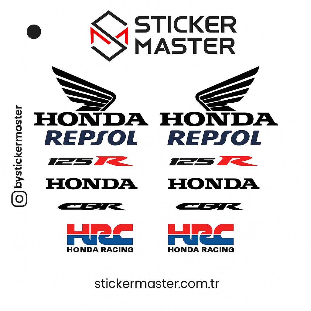 Sticker Master Honda 125R Komple Sticker Set Motor Çıkartma Etiket