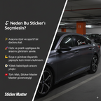 Sticker Master Honda Accord Sports Mind Sticker Oto Araç Çıkartma Etiket 30 Cm