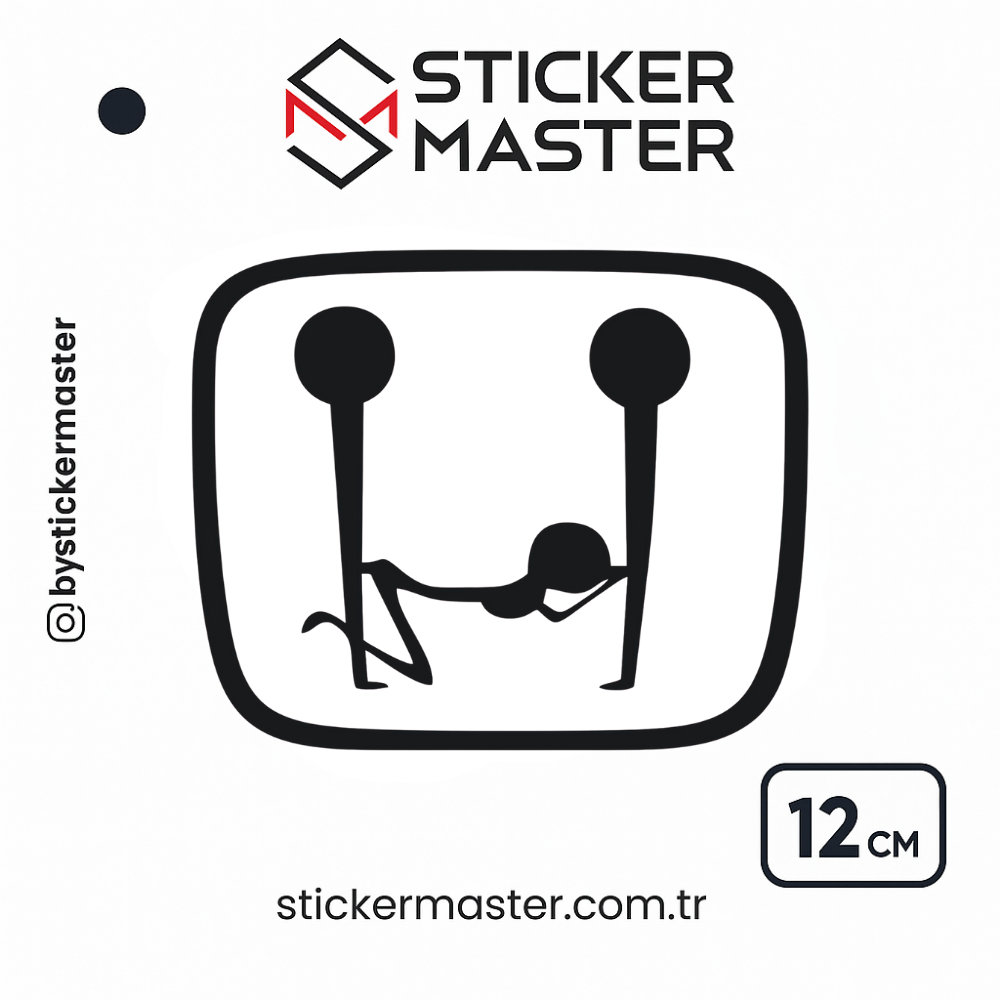 Sticker Master Honda Amblem Sticker Motor Oto Araç Çıkartma Etiket 12 Cm