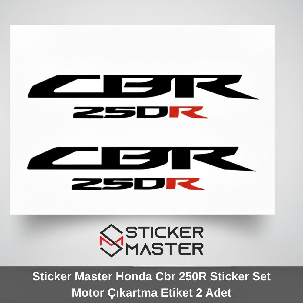 Sticker Master Honda Cbr 250R Sticker Set Motor Çıkartma Etiket 2 Adet