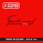 Sticker Master Honda City Sports Mind Sticker Oto Araç Çıkartma Etiket 30 Cm