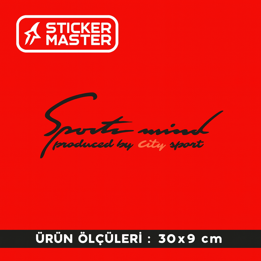 Sticker Master Honda City Sports Mind Sticker Oto Araç Çıkartma Etiket 30 Cm
