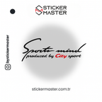 Sticker Master Honda City Sports Mind Sticker Oto Araç Çıkartma Etiket 30 Cm