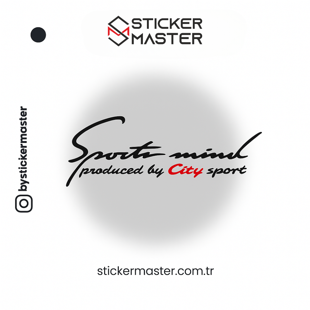 Sticker Master Honda City Sports Mind Sticker Oto Araç Çıkartma Etiket 30 Cm
