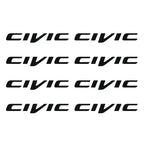Sticker Master Honda Civic Kapı Kolu Jant Sticker Oto Araç Çıkartma Etiket 8 Adet Sticker Master