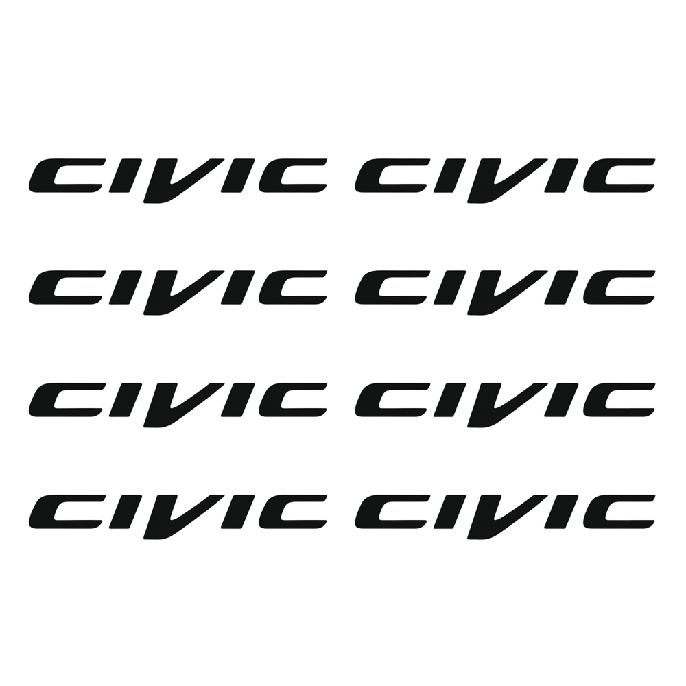 Sticker Master Honda Civic Kapı Kolu Jant Sticker Oto Araç Çıkartma Etiket 8 Adet