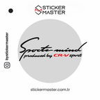 Sticker Master Honda Cr-v Sports Mind Sticker Oto Araç Çıkartma Etiket 30 Cm