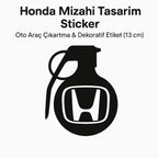 Sticker Master Honda El Bombası Sticker Oto Araç Çıkartma Etiket 13 Cm Sticker Master