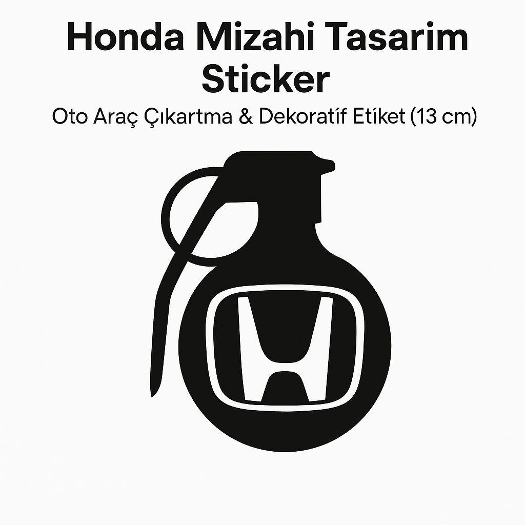 Sticker Master Honda El Bombası Sticker Oto Araç Çıkartma Etiket 13 Cm