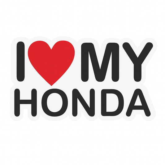 Sticker Master Honda Honda'mı Seviyorum Sticker Oto Araç Motor Çıkartma Etiket 15 Cm