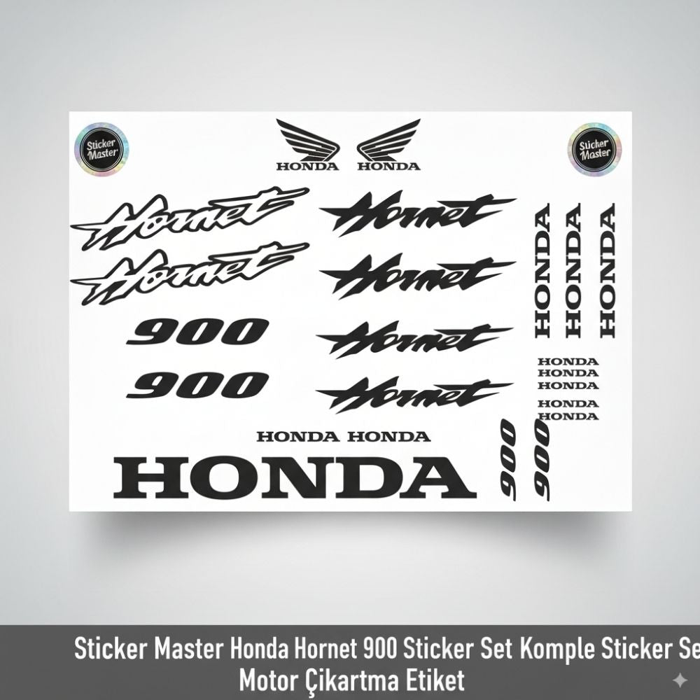 Sticker Master Honda Hornet 900 Sticker Set Komple Sticker Set Motor Çıkartma Etiket