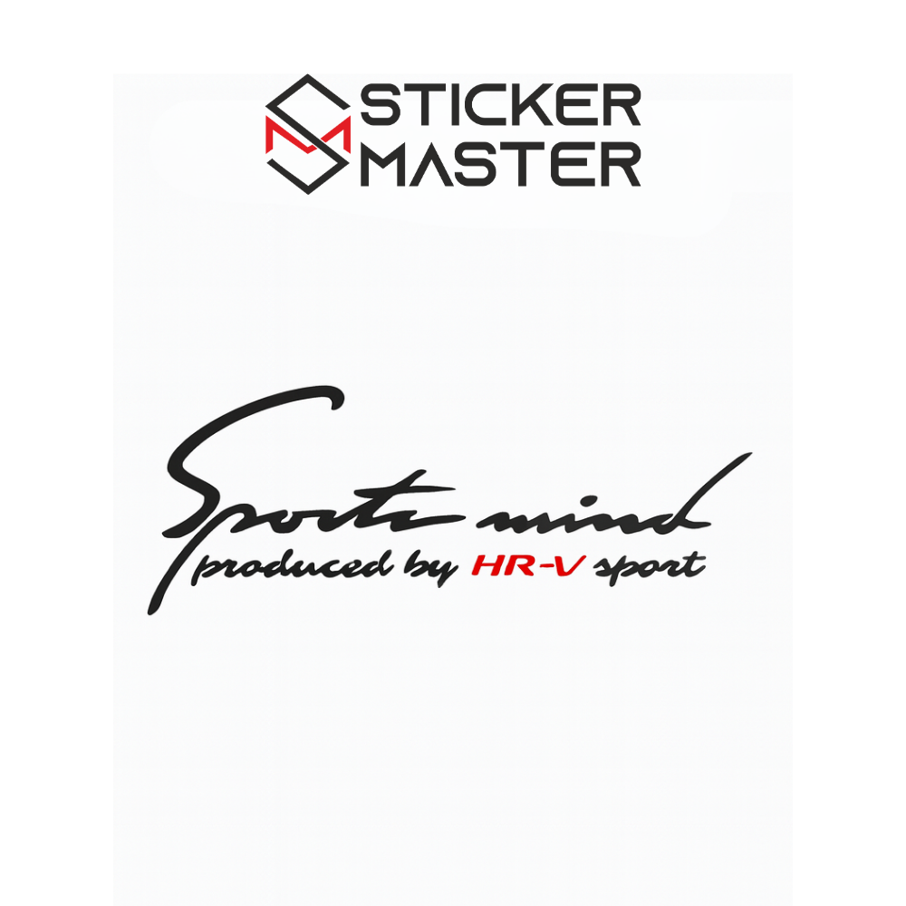Sticker Master Honda Hrv Sports Mind Sticker Oto Araç Çıkartma Etiket 30 Cm