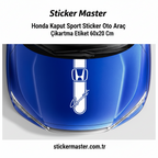 Sticker Master Honda Kaput Sport Sticker Oto Araç Çıkartma Etiket 60x20 Cm