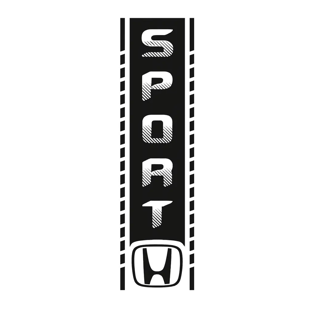 Sticker Master Honda Kısa Şerit Sticker Oto Araç Çıkartma Etiket 60 Cm Sticker Master