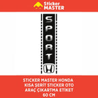Sticker Master Honda Kısa Şerit Sticker Oto Araç Çıkartma Etiket 60 Cm Sticker Master
