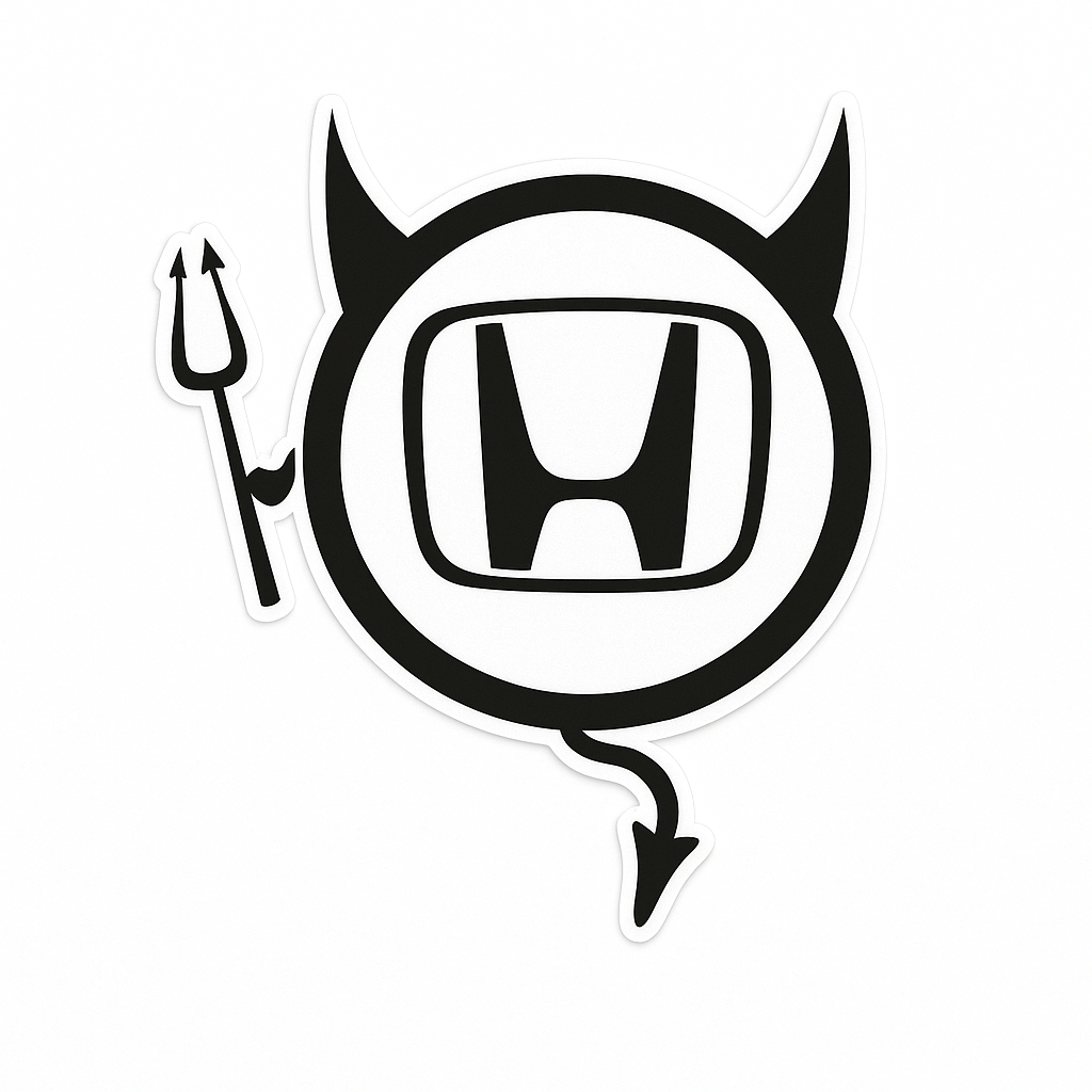Sticker Master Honda Şeytan Sticker Oto Araç Çıkartma Etiket 15 Cm