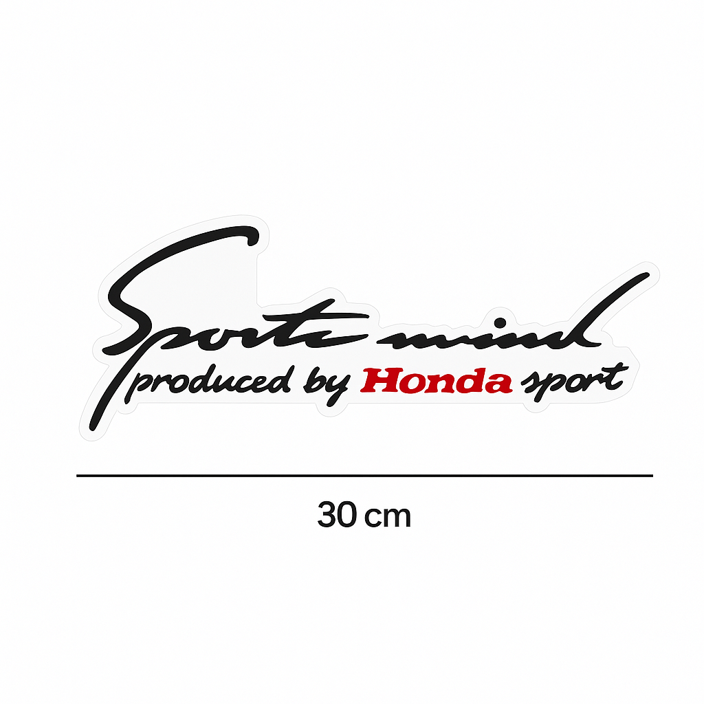 Sticker Master Honda Sports Mind Sticker Oto Araç Çıkartma Etiket 30 Cm