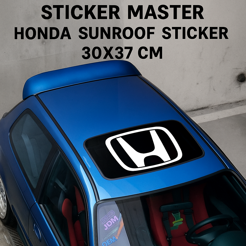 Sticker Master Honda Sunroof Sticker Oto Araç Çıkartma Etiket 30 x37 Cm