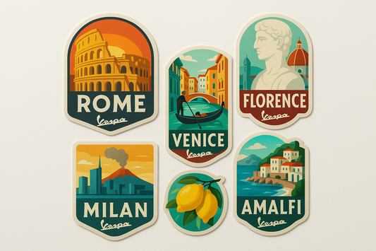 Vespa City Collection İtalyan Şehir Sticker Seti | Sticker Master