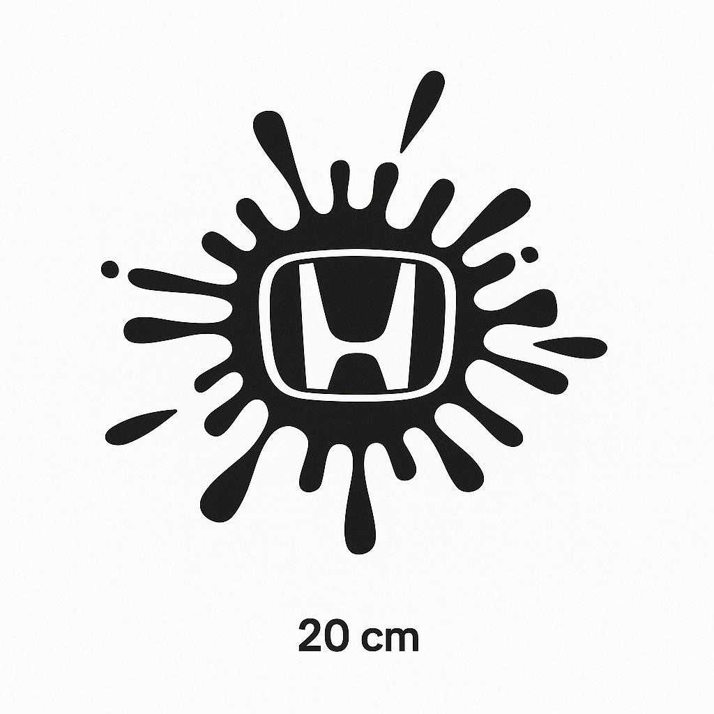 Sticker Masters Honda Boya Sıçraması Sticker Oto Araç Çıkartma Etiket 20 Cm