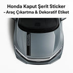 Sticker Masters Honda Kaput Şerit Sticker Oto Araç Çıkartma Etiket Sticker Master
