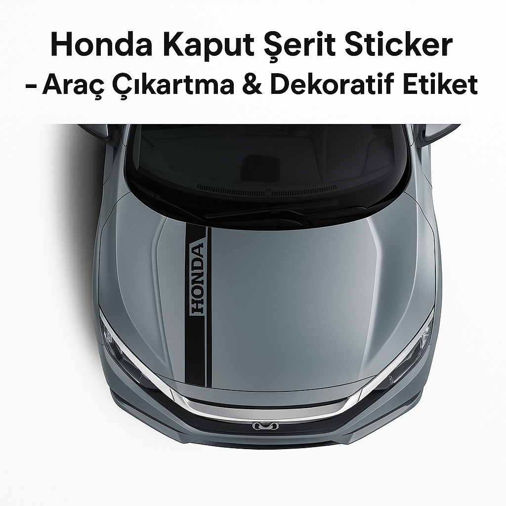 Sticker Masters Honda Kaput Şerit Sticker Oto Araç Çıkartma Etiket