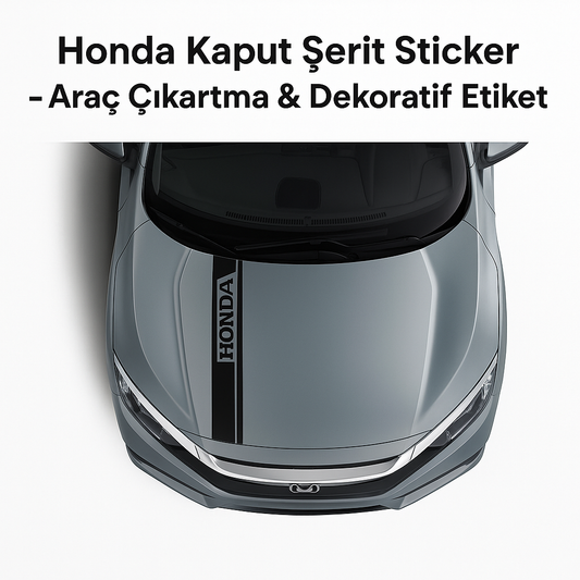 Sticker Masters Honda Kaput Şerit Sticker Oto Araç Çıkartma Etiket