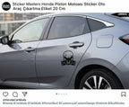 Sticker Masters Honda Piston Motor Sticker Oto Araç Çıkartma Etiket 20 Cm Sticker Master