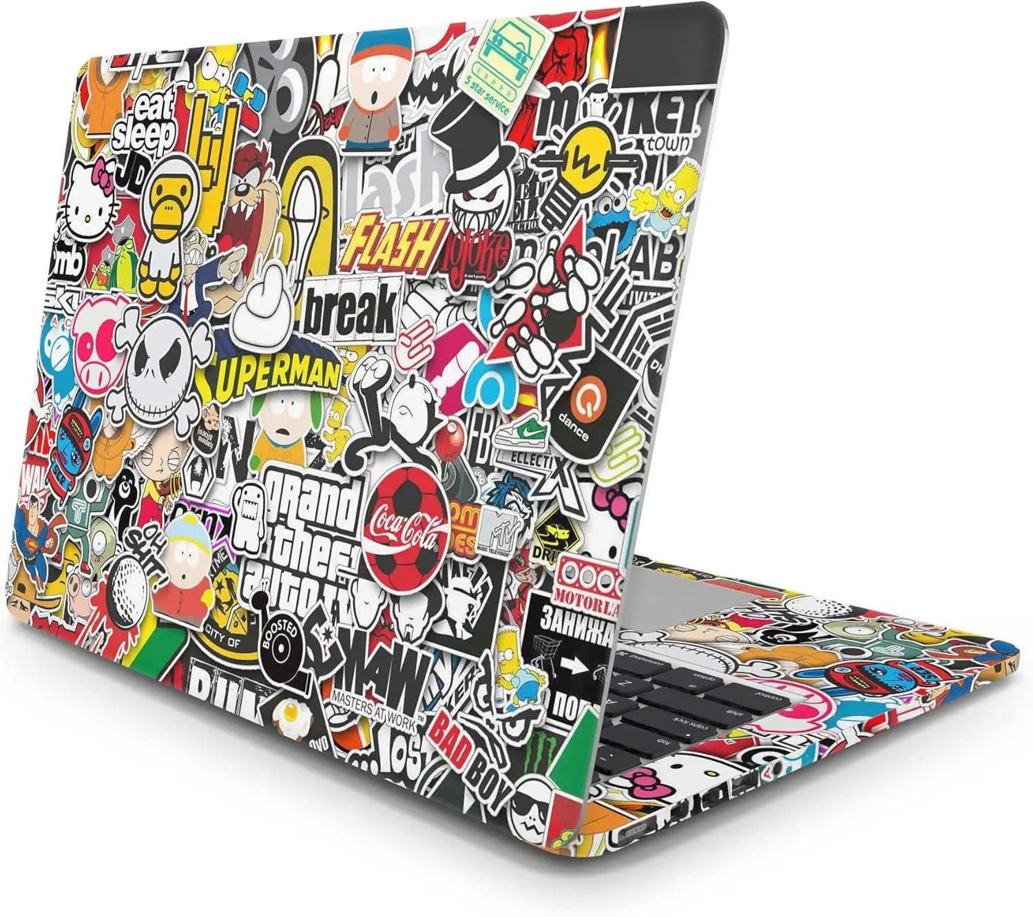 Sticker Master Stickerbomb Evrensel Sticker Dizüstü Bilgisayar Vinil Sticker Decal 12" 13" 13.3" 14" 15" 15.4" 15.6 inç Dizüstü Bilgisayar Çıkartma Koruyucu Macbook Asus Acer Hp Lenovo Huawei Dell İçin - Sticker Master