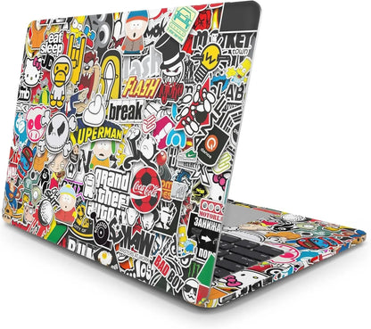 Sticker Master Stickerbomb Evrensel Sticker Dizüstü Bilgisayar Vinil Sticker Decal 12" 13" 13.3" 14" 15" 15.4" 15.6 inç Dizüstü Bilgisayar Çıkartma Koruyucu Macbook Asus Acer Hp Lenovo Huawei Dell İçin - Sticker Master