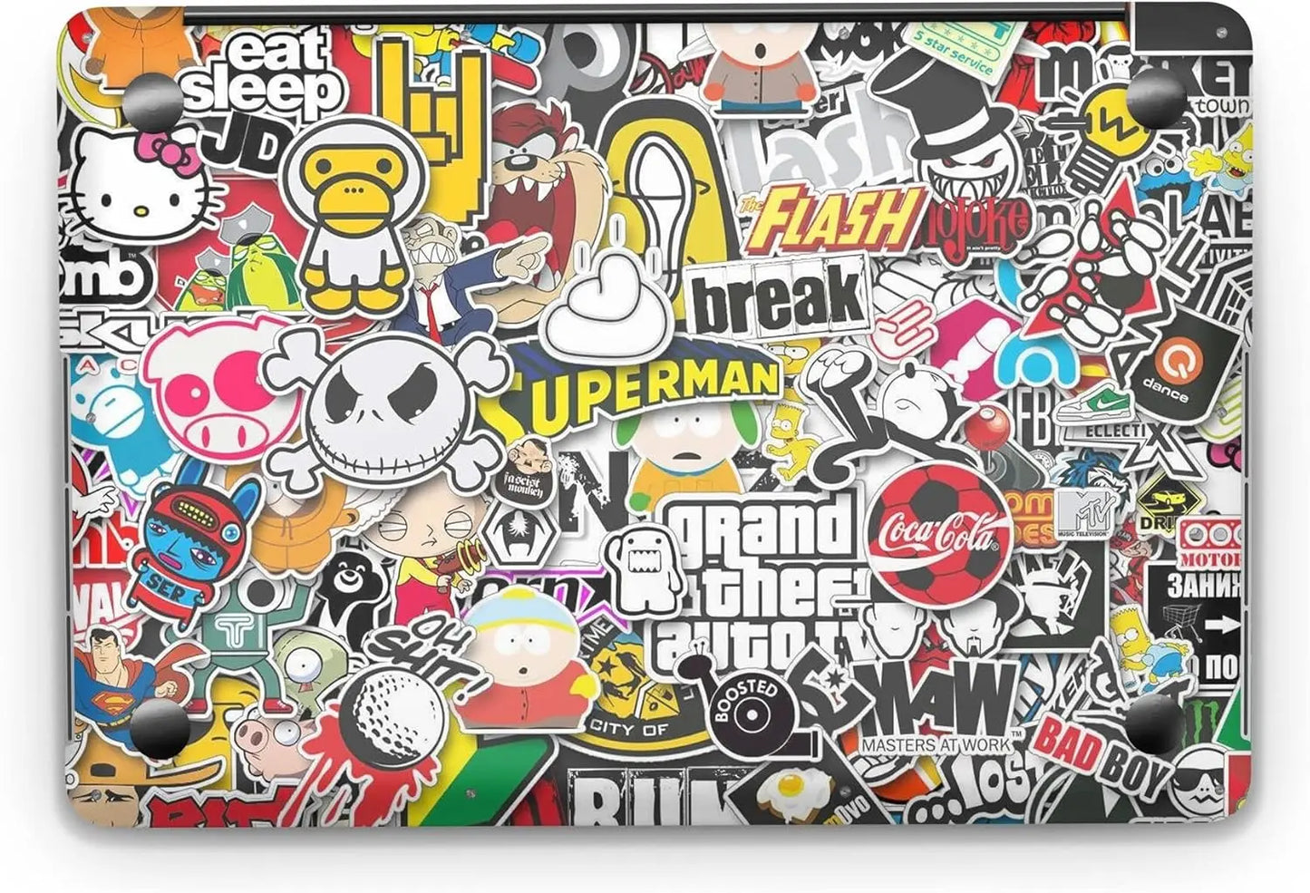 Sticker Master Stickerbomb Evrensel Sticker Dizüstü Bilgisayar Vinil Sticker Decal 12" 13" 13.3" 14" 15" 15.4" 15.6 inç Dizüstü Bilgisayar Çıkartma Koruyucu Macbook Asus Acer Hp Lenovo Huawei Dell İçin - Sticker Master