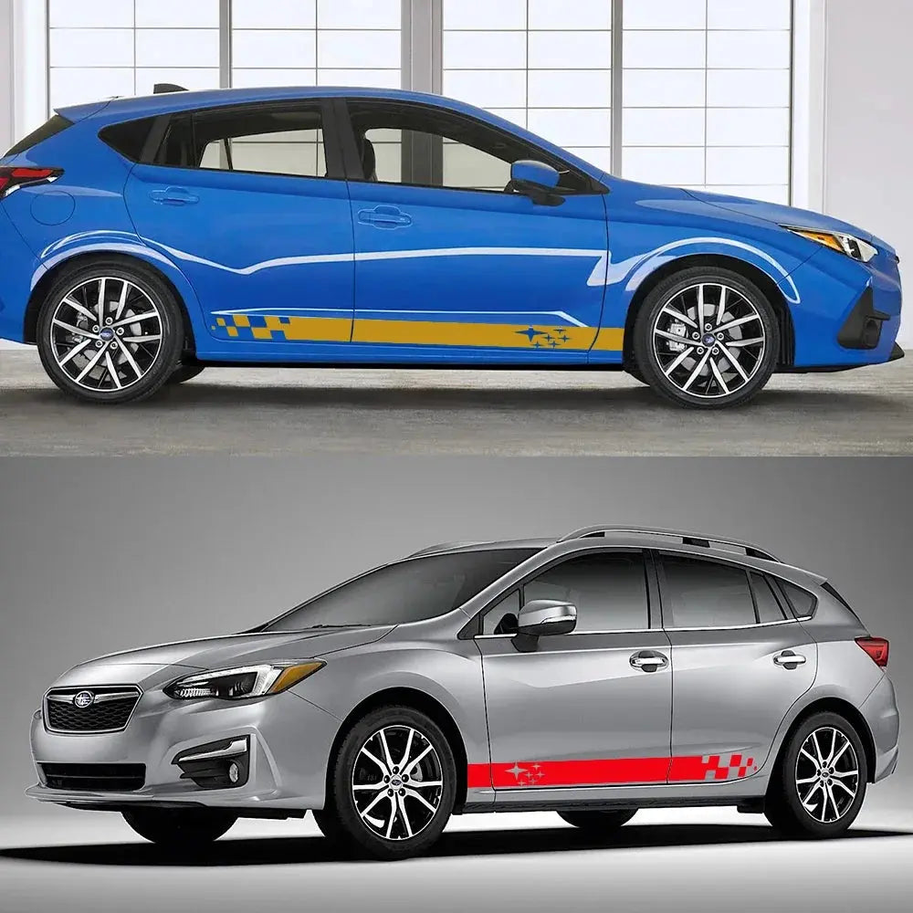 Sticker Master Subaru Impreza WRX STI Yan Kapı Şerit Sticker  GDB GVB 2018 2009 2008 2014 2002 2015 Oto Araba Etiket Yapıştırma(2 Adet) - Sticker Master