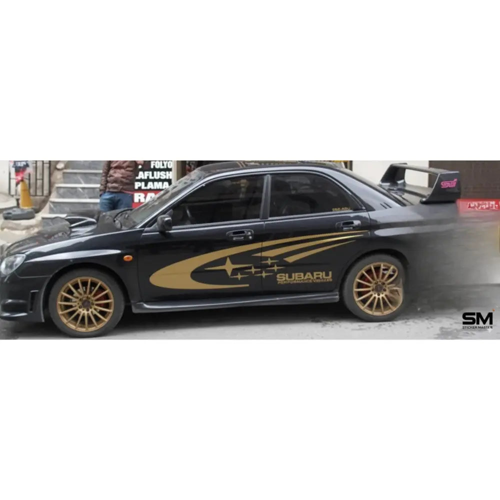 Subaru Yan Şerit Sticker Set - Profesyonel Vinil Çıkartma Sağ Sol Sticker Master