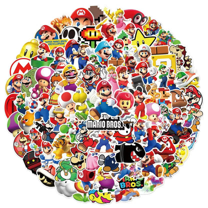 Super Mario Sticker Seti (50 Adet) Laptop Valiz Etiketi | Sticker Master - Sticker Master