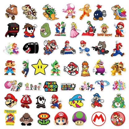 Super Mario Sticker Seti (50 Adet) Laptop Valiz Etiketi | Sticker Master - Sticker Master