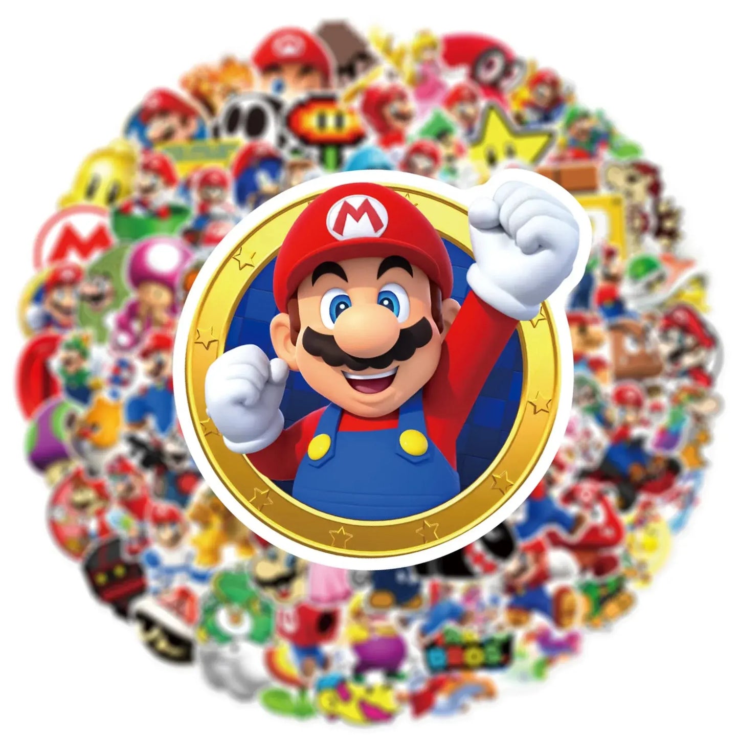 Super Mario Sticker Seti (50 Adet) Laptop Valiz Etiketi | Sticker Master - Sticker Master
