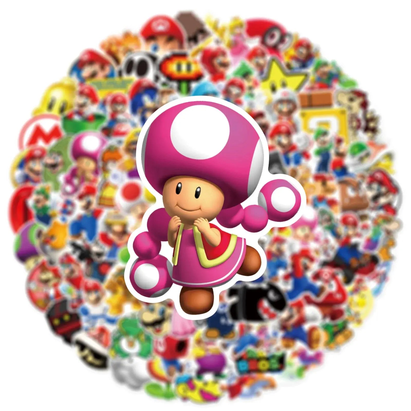 Super Mario Sticker Seti (50 Adet) Laptop Valiz Etiketi | Sticker Master - Sticker Master