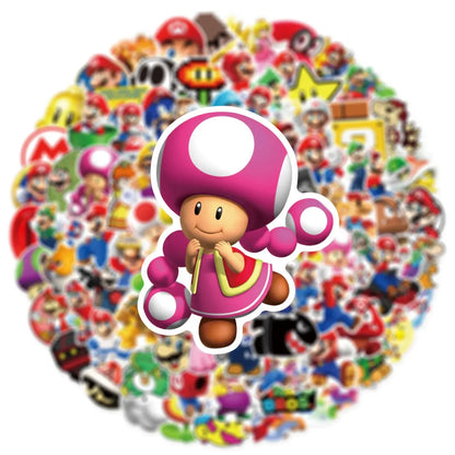 Super Mario Sticker Seti (50 Adet) Laptop Valiz Etiketi | Sticker Master - Sticker Master