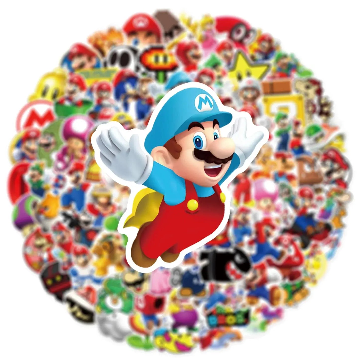Super Mario Sticker Seti (50 Adet) Laptop Valiz Etiketi | Sticker Master - Sticker Master