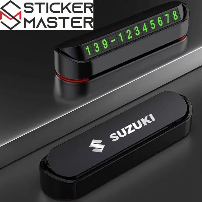 Suzuki Araç Park Numaratörü | Fosforlu ve Gizlenebilir Geçici Telefon Kartı-Her Model - Sticker Master