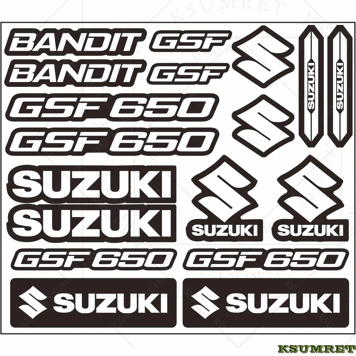 Suzuki GSF 650 Bandit Sticker Seti | Sticker Master Sticker Master