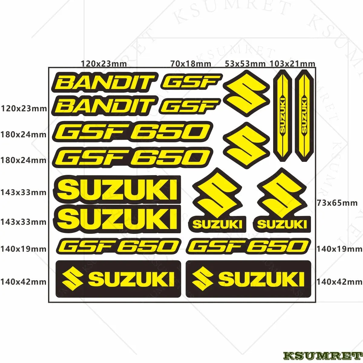 Suzuki GSF 650 Bandit Sticker Seti | Sticker Master Sticker Master